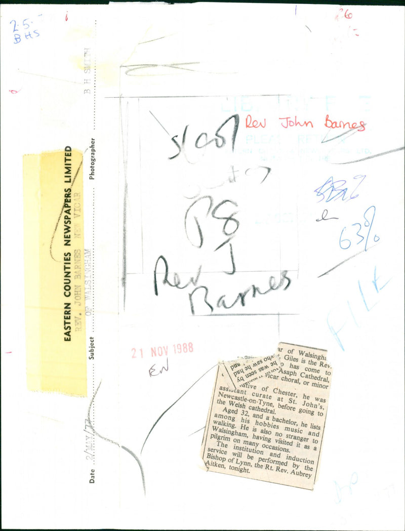 1988 SCOL JOHN MUSIC - Vintage Photograph