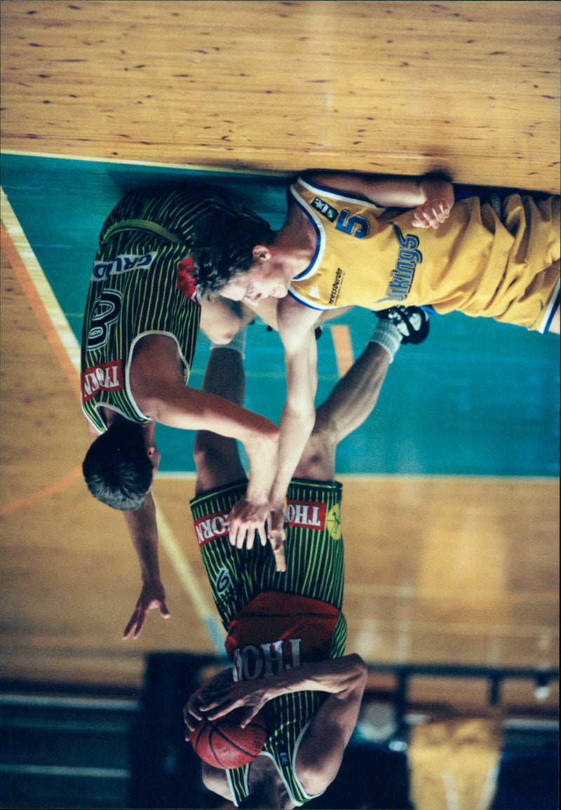 Different Situations in Basketball  Solna vs. Alvik - Vintage Photograph