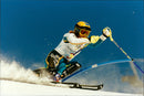 Pernilla Wiberg during the Alpine skiing Winter Olympics in Nagano Japan - Vintage Photograph