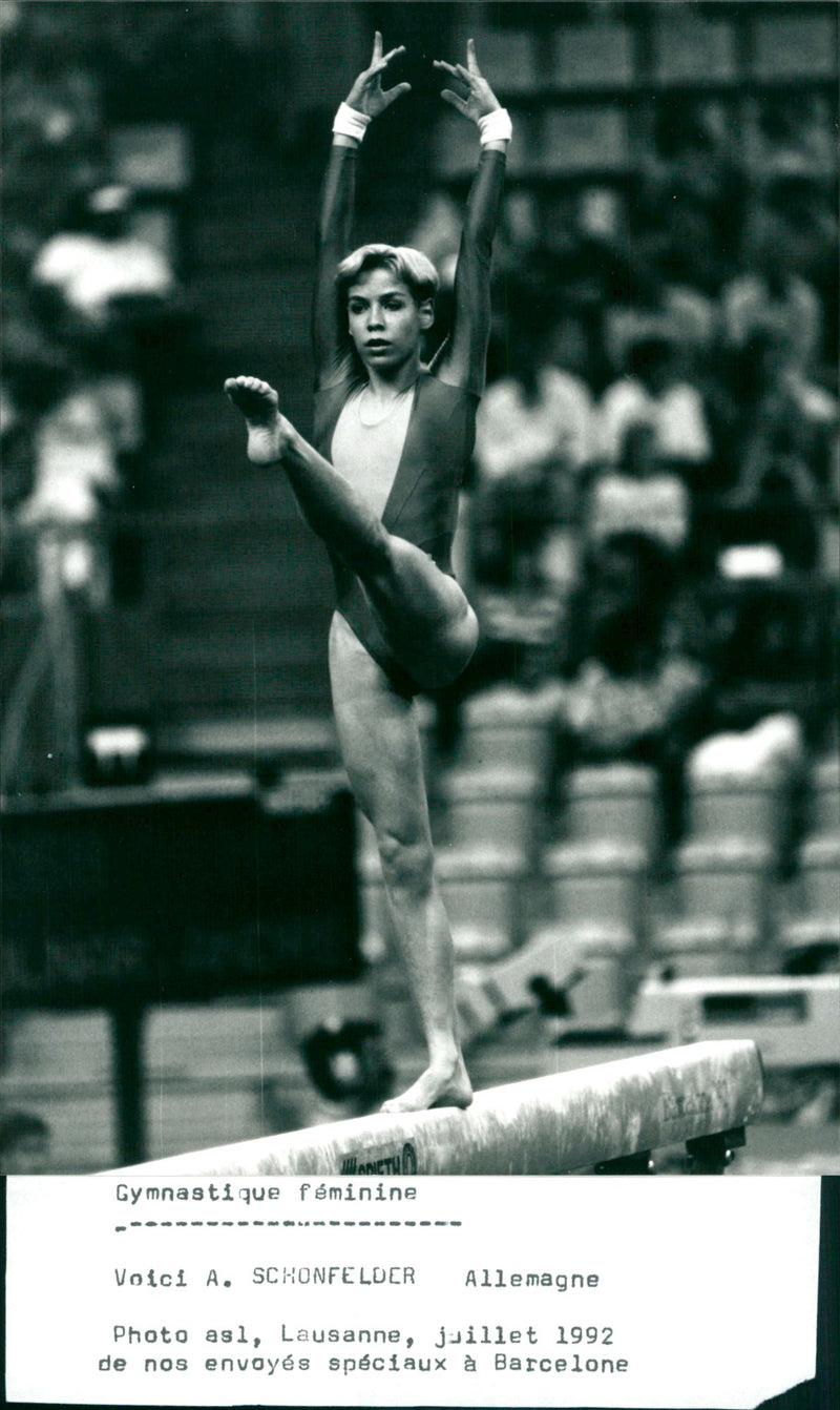 Women's Gymnastics, A. Schonfelder, Germany. - Vintage Photograph