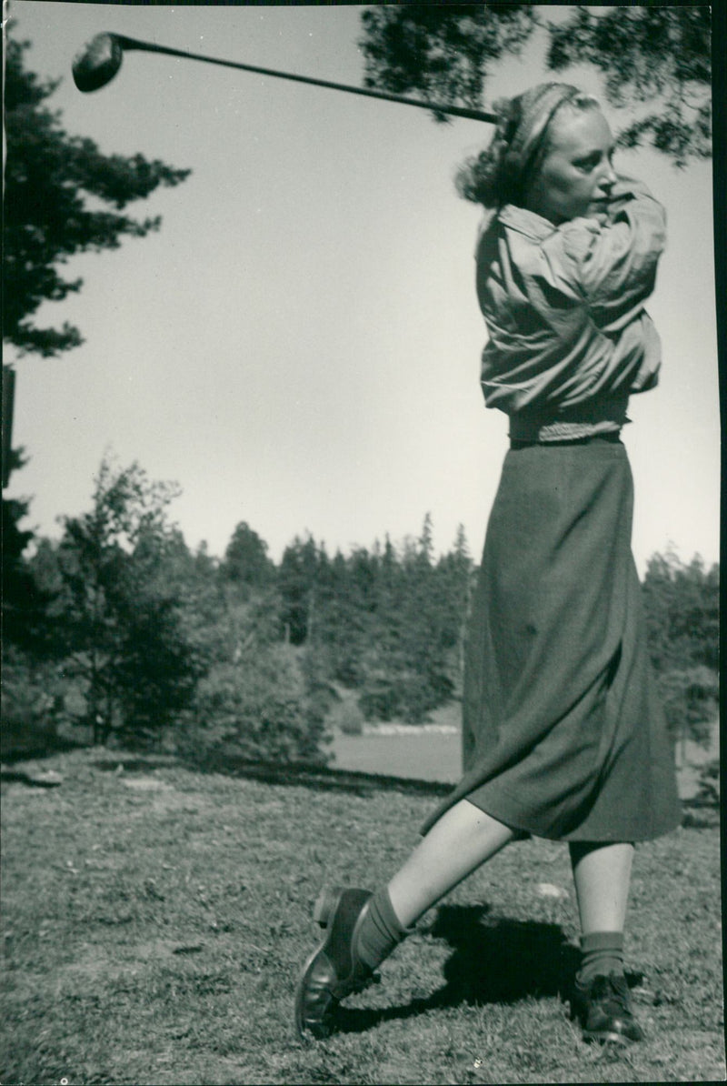 Karin Ekelund was a Swedish actress. - Vintage Photograph