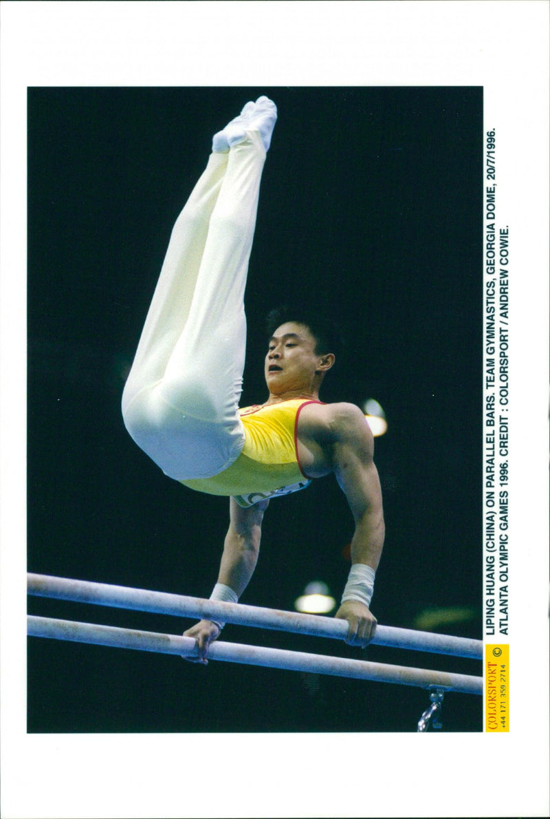 Liping Huang China On Parallel Bars - Vintage Photograph