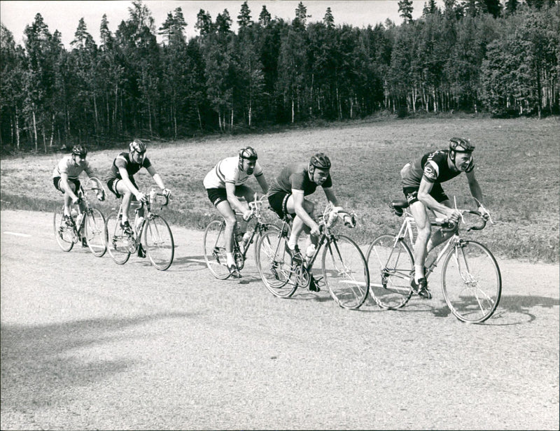 Erik Pettersson during his Cycling Race - Vintage Photograph