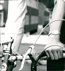 Erik Pettersson Holding his Bicycle - Vintage Photograph