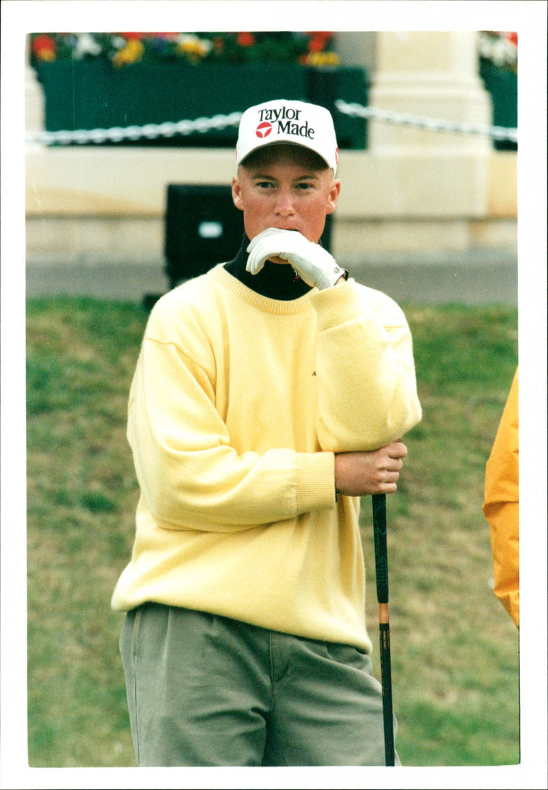 Swedish Golf Player Patrick Sjoland plays at Alfred Dunhill Cup 1996 - Vintage Photograph