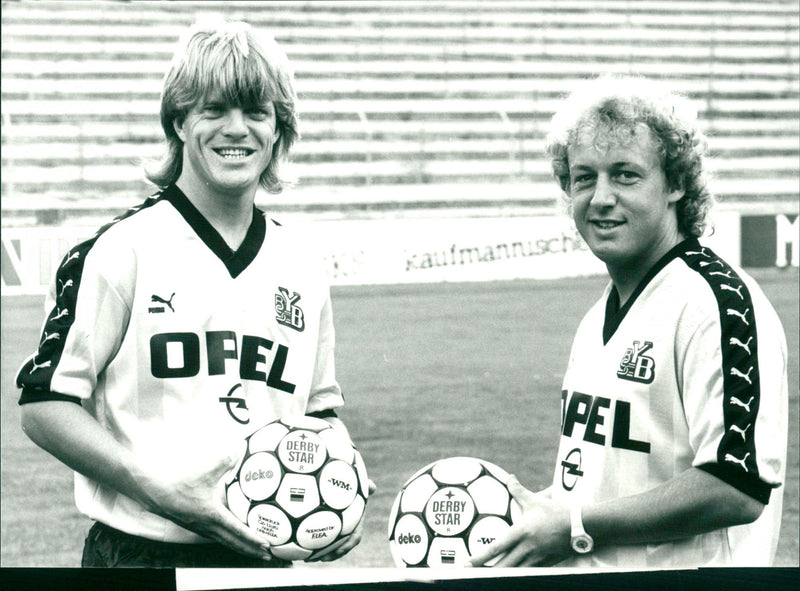 Robert Prytz is a Swedish footballer and  Lars Lunde a Danish professional football player. - Vintage Photograph