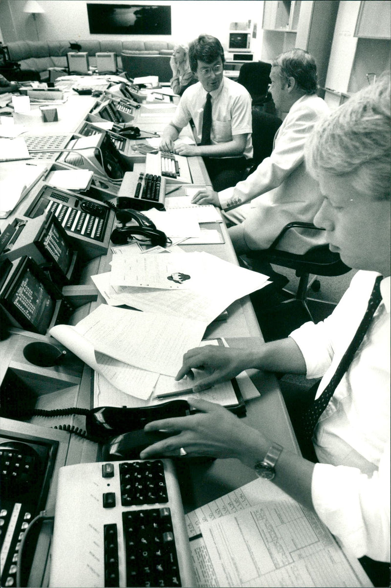 Svenska Handelsbanken trading table - Vintage Photograph