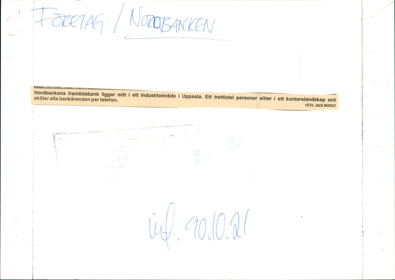 CRUIL BANK ALON TELEPHONE LANDSCAPE INDUSTRIAL FUTURE SWEDEN - Vintage Photograph