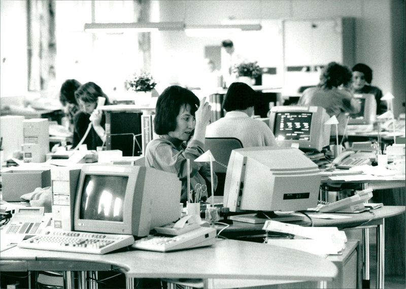 CRUIL BANK ALON TELEPHONE LANDSCAPE INDUSTRIAL FUTURE SWEDEN - Vintage Photograph