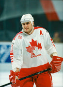 Eric Lindros is a canadian professional ice hockey player. - Vintage Photograph