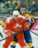 Eric Lindros is a canadian professional ice hockey player. - Vintage Photograph