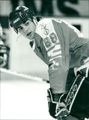 Eric Lindros is a canadian professional ice hockey player. - Vintage Photograph