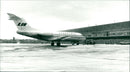 Linjeflyg, Swedish Domestic Airline, Fokker F28 on Bromma. - Vintage Photograph