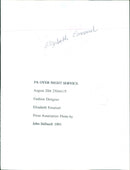 Elizabeth Emanuel - Vintage Photograph