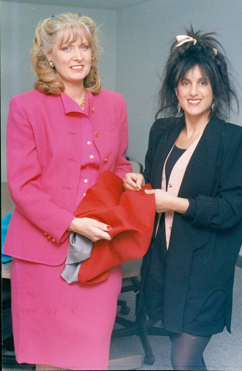 Elizabeth Emanuel with Jean Phillips - Vintage Photograph