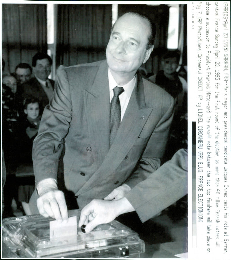 Jacques Chirac. - Vintage Photograph