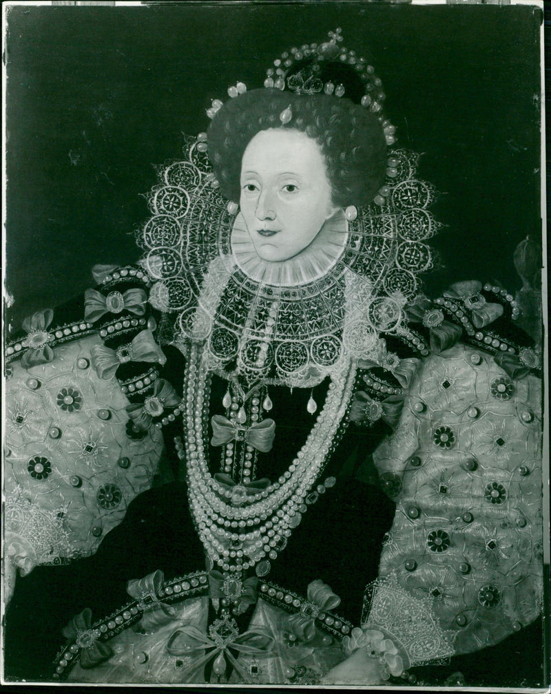 Painting of Queen Elizabeth I - Vintage Photograph
