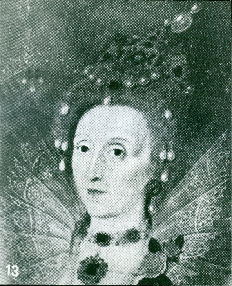 Painting of Queen Elizabeth I - Vintage Photograph