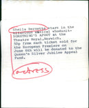 Actress Sheila Bernette stars in the musical Something's Afoot - Vintage Photograph