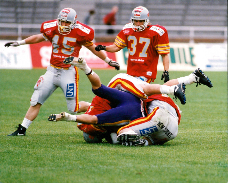 American Football - Limhamn Griffins defeated Uppsala 86ers - Vintage Photograph