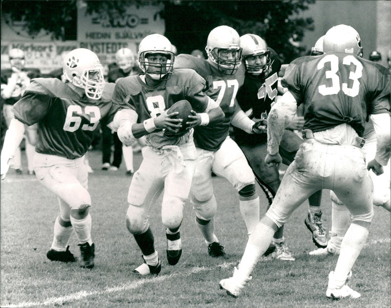 American Football - Gothenburg Giants vs. Stockholm City Wild Cats - Vintage Photograph