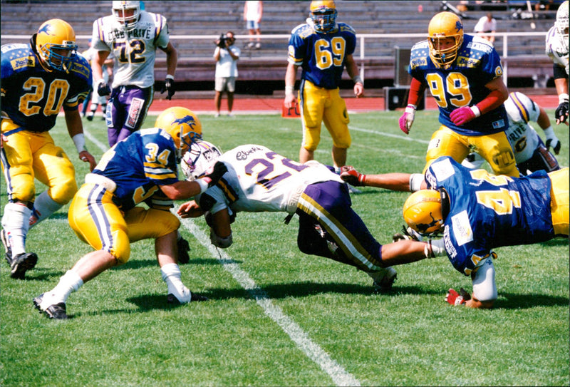 American Football at Stockholm Stadium - Vintage Photograph