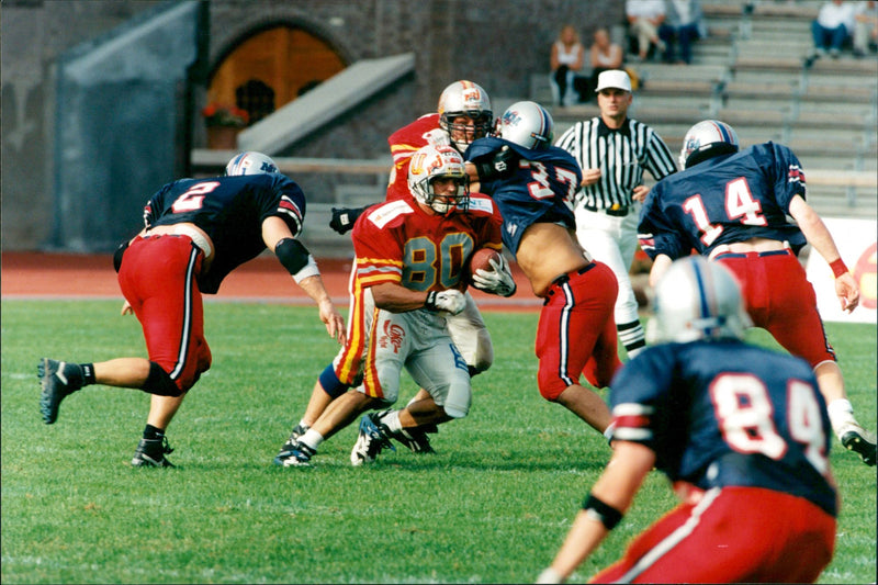 American Football - American football vs. Stockholm-Uppsala - Vintage Photograph