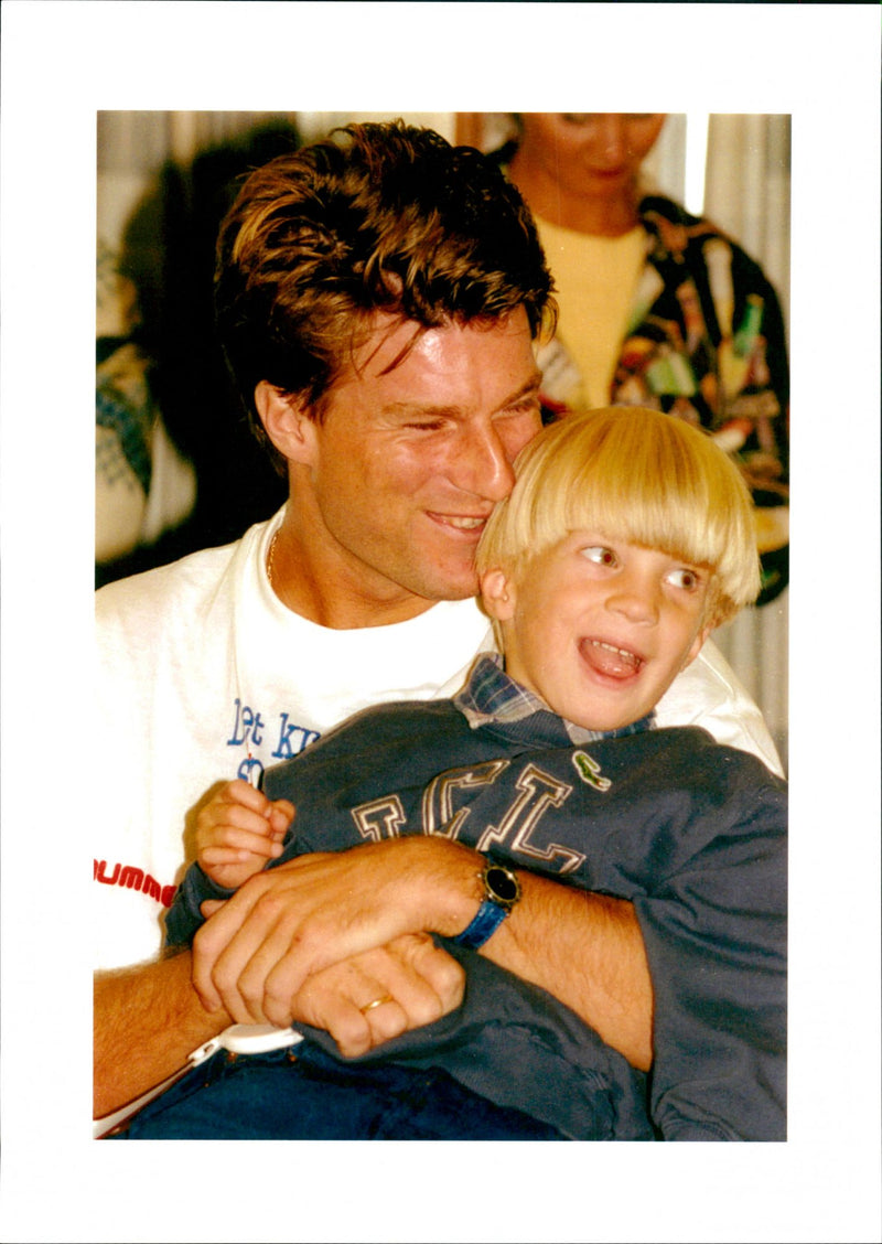 Michael Laudrup, Danish football player. - Vintage Photograph