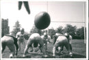 American Football, these dramatic and riveting pictures from a rugby match America. - Vintage Photograph