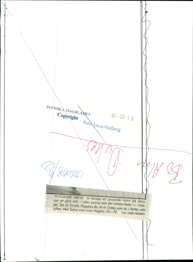 Bo Alvin Dukes, American basketball player. - Vintage Photograph