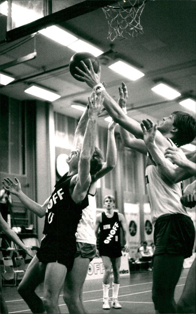 Joon-Olof Karlsson is a Södertälje basketball player. - Vintage Photograph