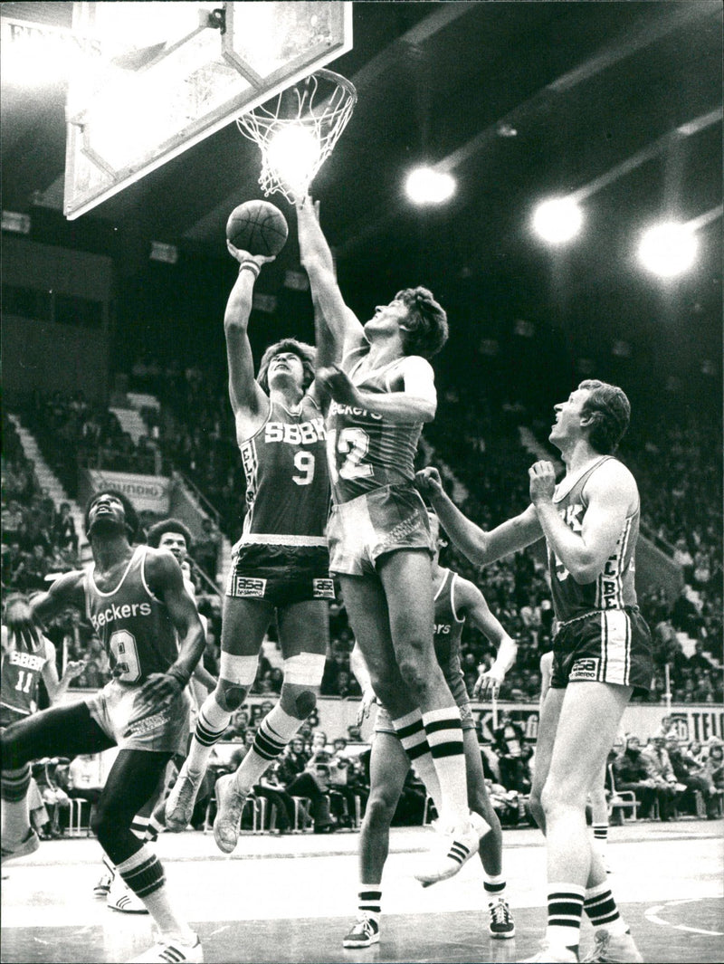 Joon-Olof Karlsson is a Södertälje basketball player. - Vintage Photograph