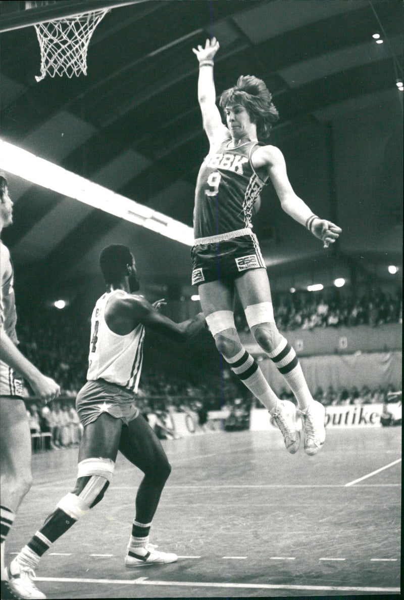 Joon-Olof Karlsson is a Södertälje basketball player. - Vintage Photograph