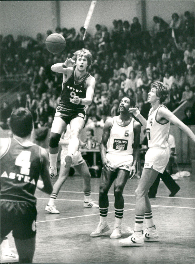 Joon-Olof Karlsson is a Södertälje basketball player. - Vintage Photograph