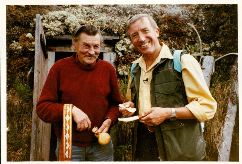 Roy Castle and his father Jonas Danialsen. - Vintage Photograph