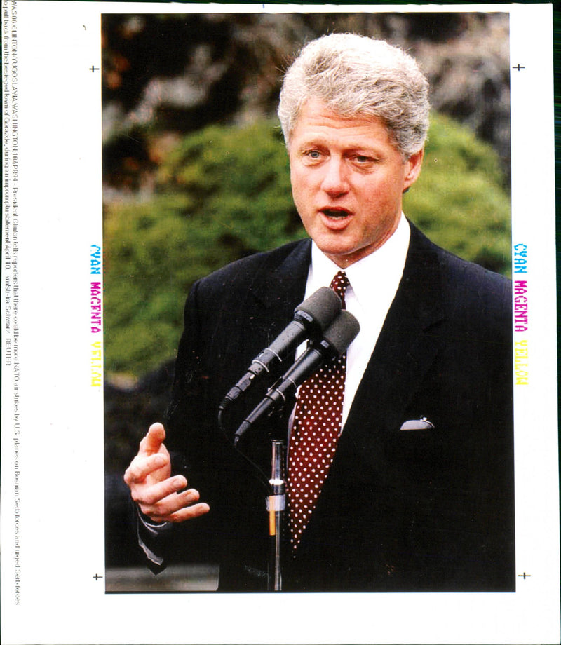 Bill Clinton, 42nd US President. - Vintage Photograph