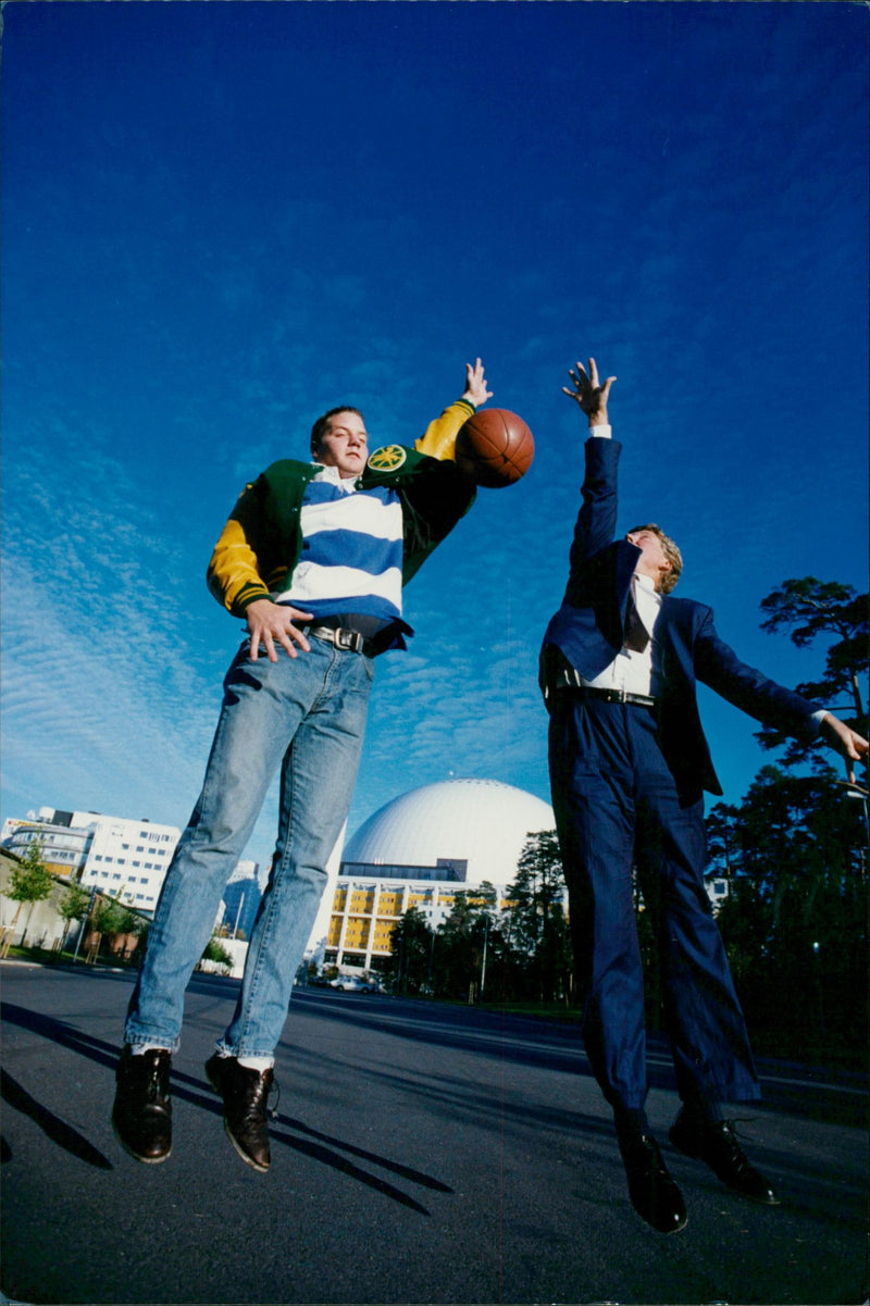 Olle Hakarsson and Papa Egon - Vintage Photograph