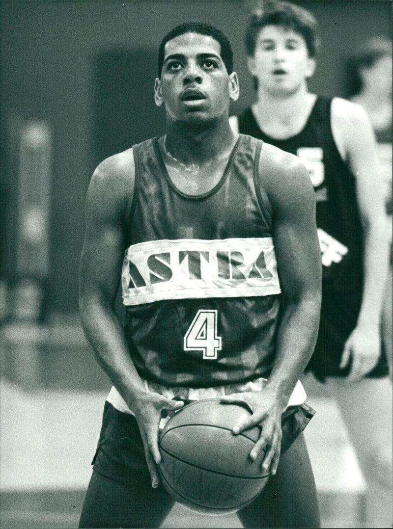 Bo Alvin Dukes of Södertälje Basketball - Vintage Photograph