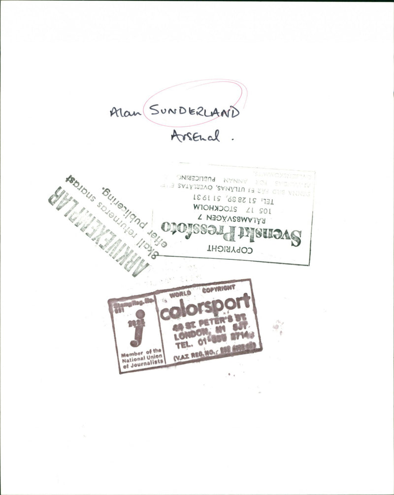 Alan Sunderland - Vintage Photograph