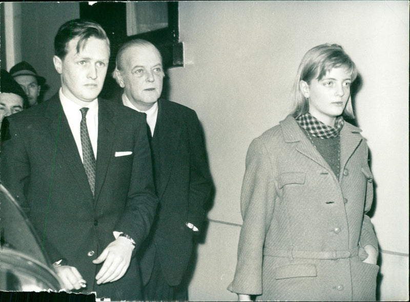 Randolph Churchill and his son Winston arrive at Churchill Home at 28 Hyde Park Gate - Vintage Photograph