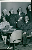 Rev. H.R. Carter and Mrs. Carter at St. Catherine's Church - Vintage Photograph