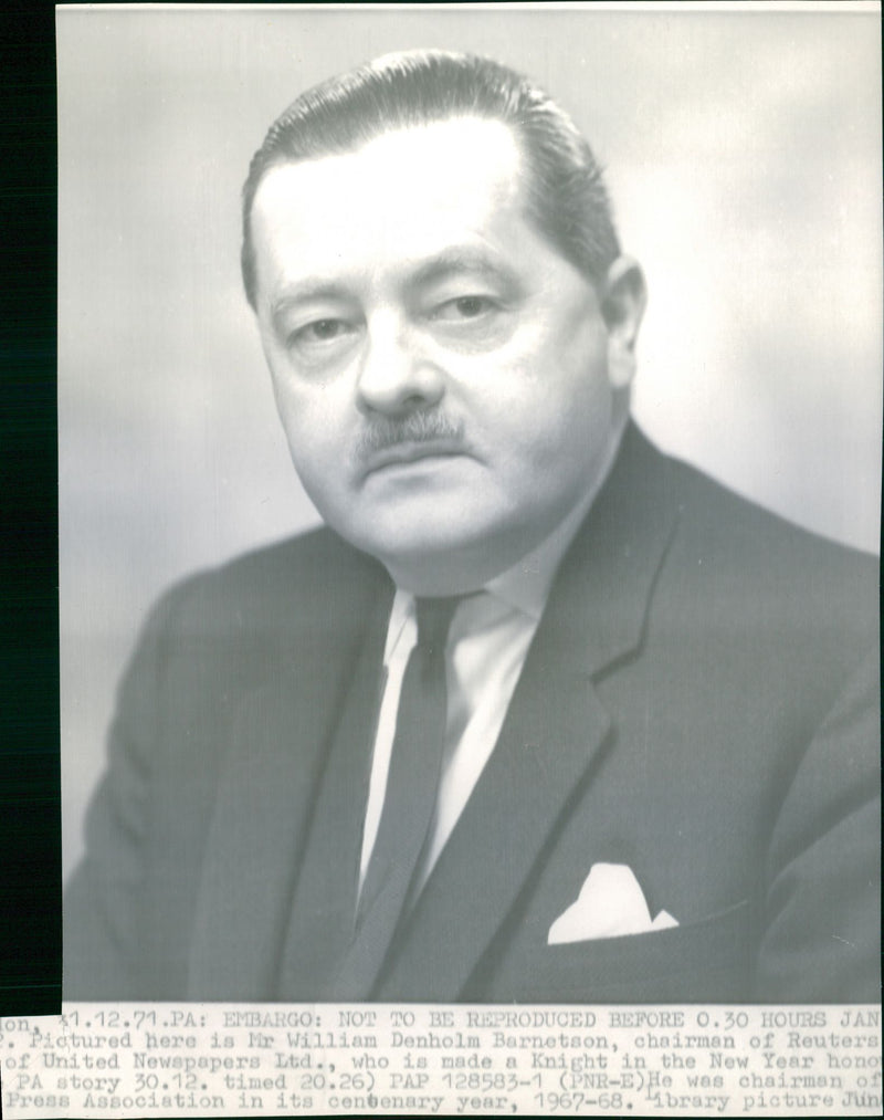 Sir William Denholm Barneston - Vintage Photograph