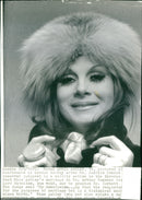 Model April Ashley pictured at a conference in London. - Vintage Photograph