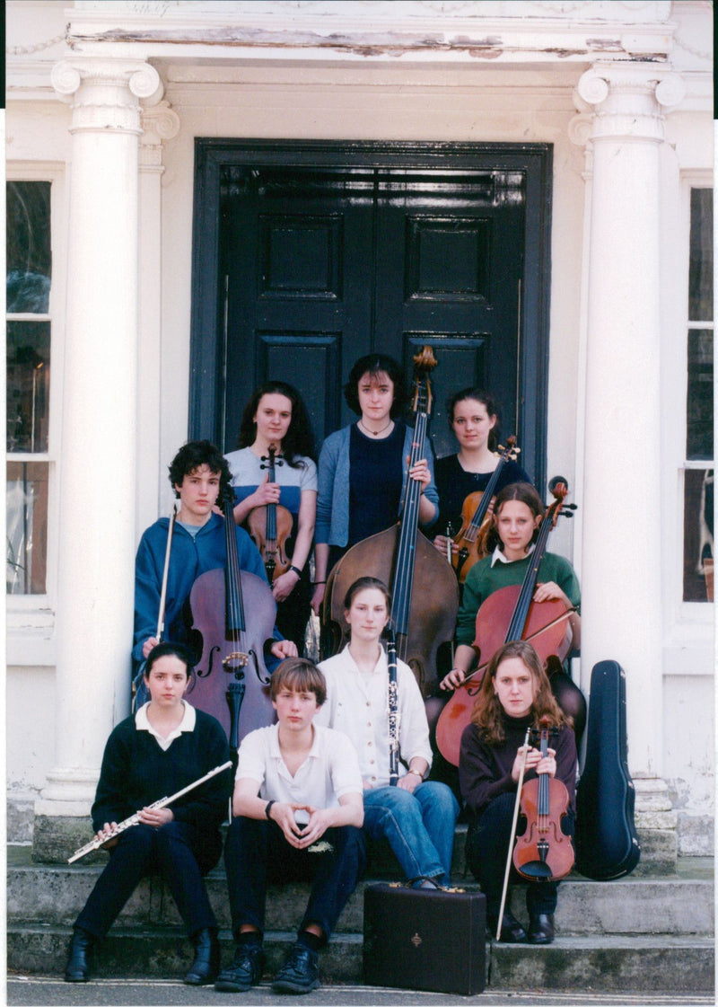 Notre Dame High School pupils during music lessons - Vintage Photograph