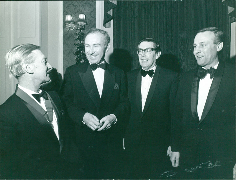 F.G. Self, David Atherton, Mike Quinton and Tony Ninham at The Maids Hotel - Vintage Photograph