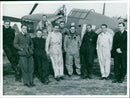 D Crowley-Milling, H N Tamblyn, P S Turner,  J E Saville, N N Campbell, W L McKnoght, Squadron Leader Bader, G E Ball, M G Homer and M K Brown. - Vintage Photograph