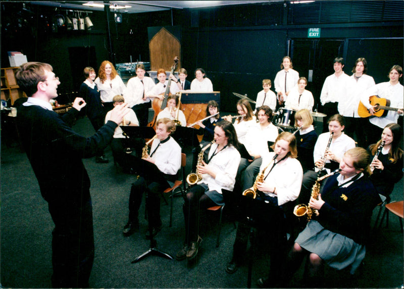 Eaton CNS School's musician. - Vintage Photograph