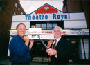 Jack Bowhill with Peter Wilson front of Norwich Theatre Royal - Vintage Photograph