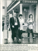 Commander Kenneth Drury with his wife and daughter - Vintage Photograph