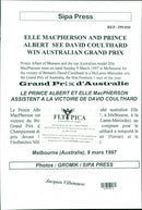 1997 ROTHMANS MCLAREN BRITAIN FERRARI MODEL PRESS ALBERT PRINCE - Vintage Photograph